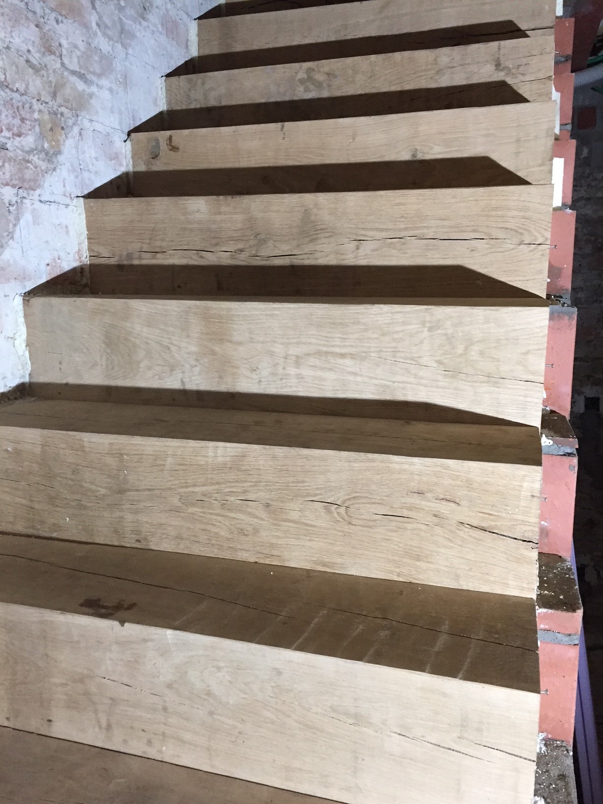 trap met eiken balken van 200x200